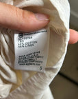 AG Cotton Linen Cream Neutral Cropped Twist Front Button Back Tank Top
