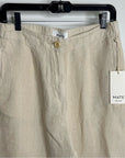 MATE The Label 100% Organic Linen Tailored Trouser Pant in Natural