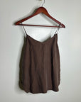 Unsubscribed 100% Silk Chocolate Brown Lightweight Camisole Tank Top