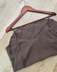 Unsubscribed 100% Silk Chocolate Brown Lightweight Camisole Tank Top