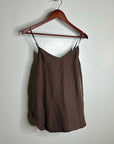 Unsubscribed 100% Silk Chocolate Brown Lightweight Camisole Tank Top