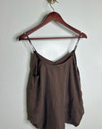 Unsubscribed 100% Silk Chocolate Brown Lightweight Camisole Tank Top