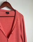 Eileen Fisher 100% Linen Textured Heavy Knit Coral Button Down Jacket