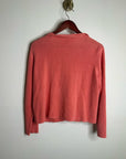Eileen Fisher 100% Linen Textured Heavy Knit Coral Button Down Jacket