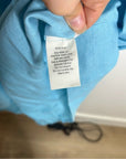 Sleeper Atlanta 100% Linen Midi Dress Off Shoulder Smocked Bust