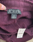 J. Crew 100% Cotton Heritage Terry Wide Leg Drawstring Sweatpant in Maroon