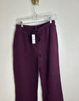J. Crew 100% Cotton Heritage Terry Wide Leg Drawstring Sweatpant in Maroon