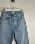 AGOLDE 100% Organic Cotton 90's Pinch Waist Straight Leg Light Wash Jean