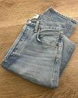 AGOLDE 100% Organic Cotton 90's Pinch Waist Straight Leg Light Wash Jean