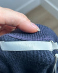 One Grey Day 100% Cashmere Blue Ribbed Two Tone Textured Pullover Sweater