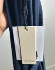 Nation LTD 100% Pima Cotton Lightweight Tiered Navy Blue Midi Skirt