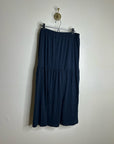 Nation LTD 100% Pima Cotton Lightweight Tiered Navy Blue Midi Skirt