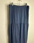 Nation LTD 100% Pima Cotton Lightweight Tiered Navy Blue Midi Skirt