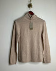 Garnet Hill 100% Cashmere Essential Oat Heather Turtleneck Sweater
