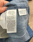 Madewell Cotton Linen Perry Denim Button Down Shirt Dress Short Sleeve