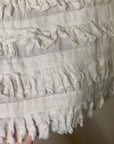 Ulla Johnson 100% Cotton Cream Fringe Cotton Pullover Sweater