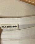 Ulla Johnson 100% Cotton Cream Fringe Cotton Pullover Sweater