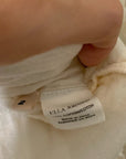 Ulla Johnson 100% Cotton Cream Fringe Cotton Pullover Sweater