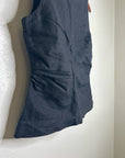 Madewell 100% Linen Cinched Boatneck Sleeveless Top in Black