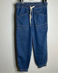 Sundance 100% Cotton Nyla Denim Utility Style Baggy Drawstring Jogger Pant