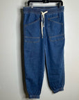 Sundance 100% Cotton Nyla Denim Utility Style Baggy Drawstring Jogger Pant