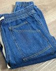 Sundance 100% Cotton Nyla Denim Utility Style Baggy Drawstring Jogger Pant
