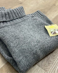 HT Naturals Wool Hemp Thick Textured Knit Gray Turtleneck Sweater