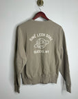 Aime Leon Dore 100% Cotton Tan Neutral 'Queens NY' Pullover Sweatshirt