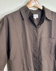 MATE The Label 100% Organic Cotton Poplin Button Down Chocolate Brown