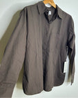 MATE The Label 100% Organic Cotton Poplin Button Down Chocolate Brown