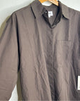 MATE The Label 100% Organic Cotton Poplin Button Down Chocolate Brown