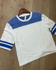 Madewell 100% Cotton The Relaxed Varsity Tee in Vintage Jersey in Varsity Blue