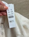 J. Crew 100% Cashmere Button Down Perfect Cashmere Cardigan in Snow