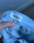 Pistola 100% Cotton Denim Chambray Button Down Flowy Maxi Skirt