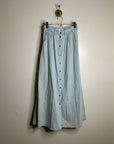 Pistola 100% Cotton Denim Chambray Button Down Flowy Maxi Skirt