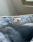 AG 100% Cotton Ultra High Waist Barrel Leg Embroidered Jean