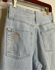 AG 100% Cotton Ultra High Waist Barrel Leg Embroidered Jean
