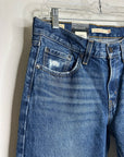 Levi's 100% Cotton Denim Middy Straight Leg Medium Wash Jean