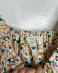 Trovata 100% Cotton Ruched Floral Babydoll Puff Sleeve Blouse