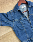 Free People 100% Cotton Marla Straight Leg Short Sleeve Denim Jumpsuit
