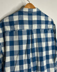 Anthropologie Maeve 100% Cotton Blue White Checkered Button Down Top