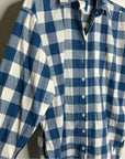 Anthropologie Maeve 100% Cotton Blue White Checkered Button Down Top