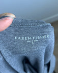Eileen Fisher 100% Organic Cotton Gray Scoop Neck Long Sleeve T - Shirt Top