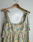 Lovers + Friends 100% Cotton Floral Pastel Bubble Hem Mini Dress