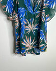 Trovata Birds of Paradis Cotton Ramie Short Sleeve Lightweight Blouse Top