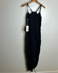 MATE The Label 100% Linen Button Down Tank Jumpsuit in Black