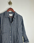 Trovata 100% Cotton India Navy Flannel Button Down Collared Shirt Jacket