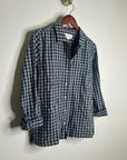 Trovata 100% Cotton India Navy Flannel Button Down Collared Shirt Jacket