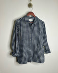 Trovata 100% Cotton India Navy Flannel Button Down Collared Shirt Jacket