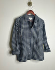 Trovata 100% Cotton India Navy Flannel Button Down Collared Shirt Jacket